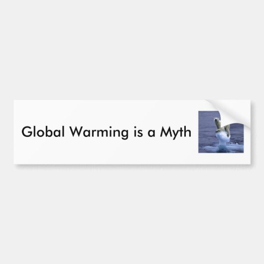 Global Warming is een mythe Bumpersticker (Voorkant)
