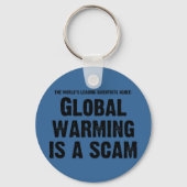 Global Warming is een Scam Sleutelhanger (Voorkant)