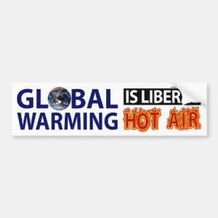 Global Warming is Liberal Hot Air Bumpersticker