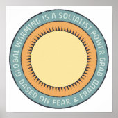 Global Warming is propaganda Poster (Voorkant)