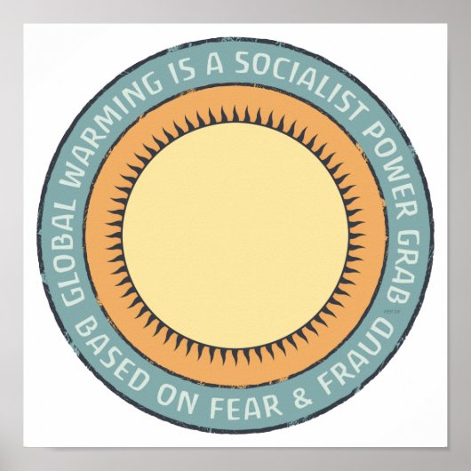 Global Warming is propaganda Poster (Voorkant)