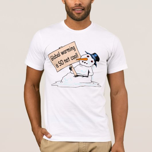 Global Warming is zo niet cool T-shirt (Voorkant)