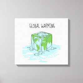 Global Warming is zo oncool Canvas Afdruk