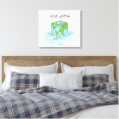 Global Warming is zo oncool Canvas Afdruk (Insitu (Slaapkamer))