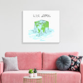 Global Warming is zo oncool Canvas Afdruk (Insitu (Woonkamer))