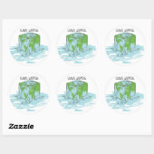 Global Warming is zo oncool Ronde Sticker (Vel)