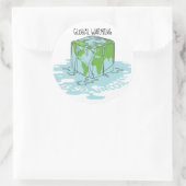 Global Warming is zo oncool Ronde Sticker (Tas)