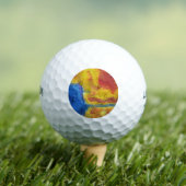 Global Warming klimaatverandering sinaasappel blau Golfballen (Insitu Shirt)