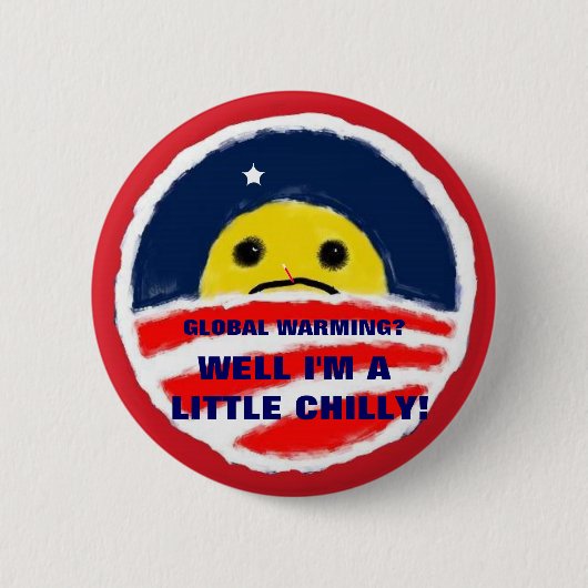 Global Warming? -KNOOP Ronde Button 5,7 Cm (Voorkant)