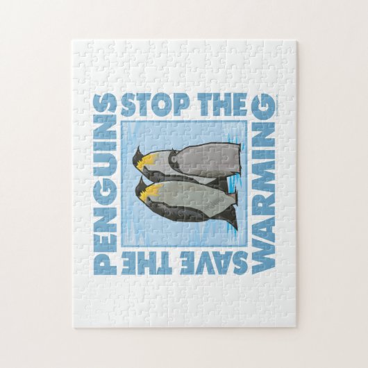 Global Warming, pinguïns Legpuzzel (Verticaal)