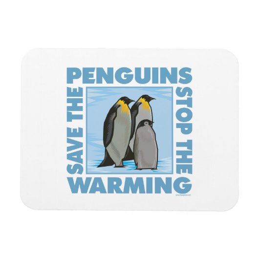 Global Warming, pinguïns Magneet (Horizontaal)