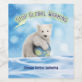 Global Warming Polar Beer aangepaste wijnlabel Wijn Etiket (Enkel label)