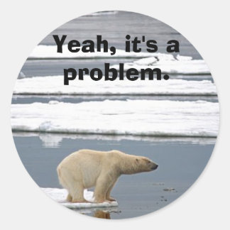 Global Warming Ronde Sticker