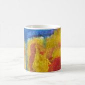 Global Warming rood geel blauw abstracte woestijn Koffiemok (Center)