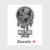 Global Warming staat gelijk aan smeltplant Sticker (Vel)