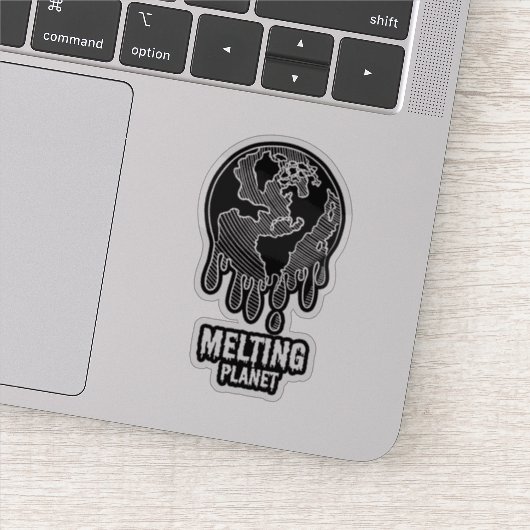 Global Warming staat gelijk aan smeltplant Sticker (Detail)