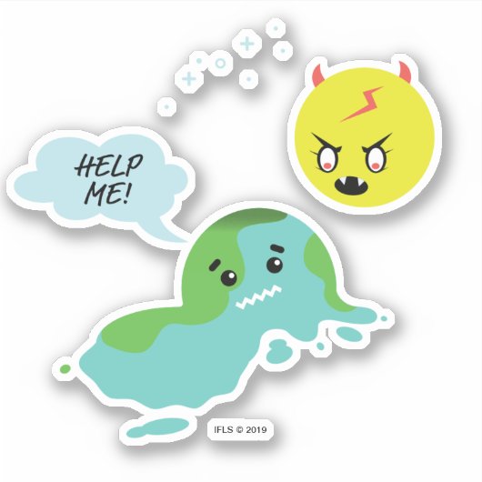 Global Warming Sticker (Voorkant)