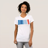 Global Warming Stripes Klimaatactie NU! T-shirt (Voorkant volledig)