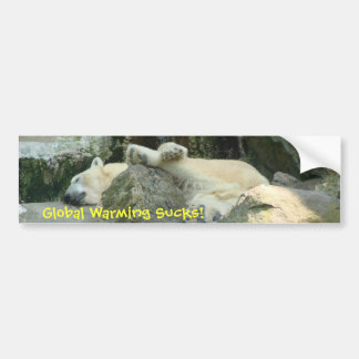 Global Warming Sucks! Polaire Beer Bumpersticker