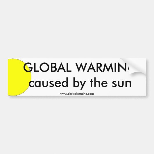 Global Warming Sun Bumpersticker (Voorkant)