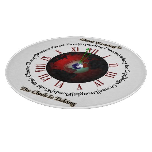 Global Warming - TisRO Glass Cutting Board Snijplank (Hoek)