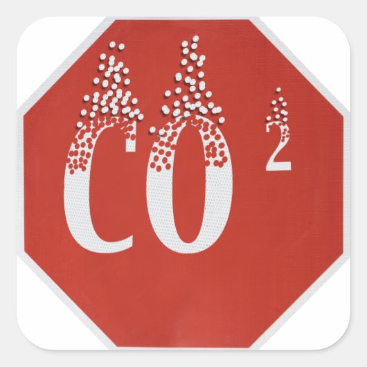 Global Warming Vierkante Sticker (Voorkant)