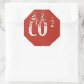 Global Warming Vierkante Sticker (Tas)