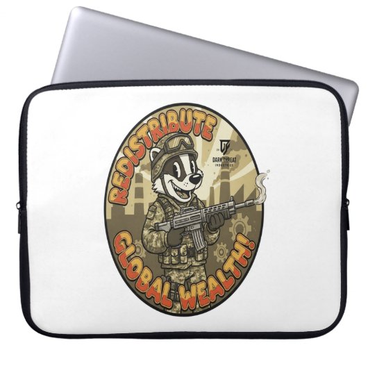 Global Wealth Badger Laptophoes Laptop Sleeve (Voorkant)