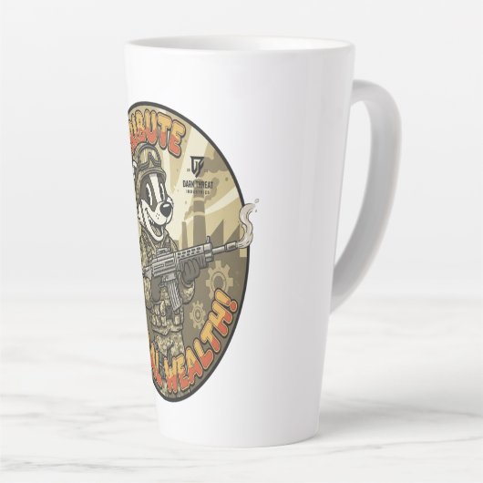 Global Wealth Badger Latte Mug Mok (Rechterhoek)