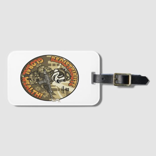 Global Wealth Badger Luggage Tag Bagagelabel (Voorkant (horizontaal))