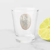 Global Wealth Badger Shot Glass Glas (Achterkant)