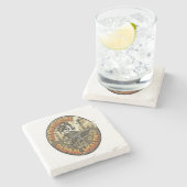 Global Wealth Badger Stone Coaster Stenen Onderzetter (Zijkant)