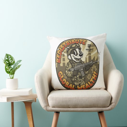 Global Wealth Badger Throw Cushion Kussen (Stoel)