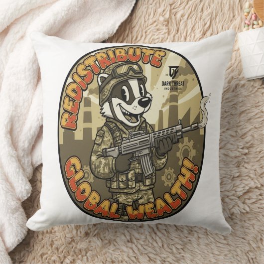 Global Wealth Badger Throw Cushion Kussen (Deken)