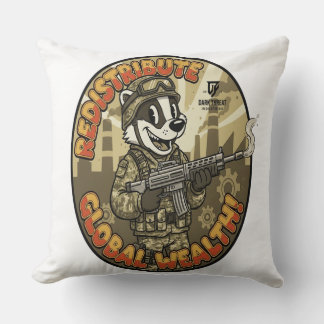 Global Wealth Badger Throw Cushion Kussen
