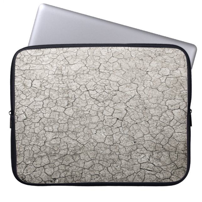 Global worming concept - cracked scorched earth so laptop sleeve (Voorkant)