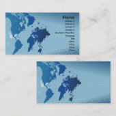 globale kaart en ontwerp van hexagon-visitekaartje visitekaartje (Voorkant / Achterkant)