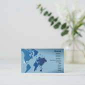globale kaart en ontwerp van hexagon-visitekaartje visitekaartje (Staand voorkant)