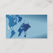 globale kaart en ontwerp van hexagon-visitekaartje visitekaartje (Achterkant)