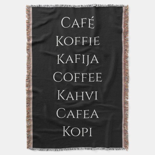 Globale koffie deken (Voorkant Verticaal)
