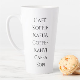 Globale koffie latte mok