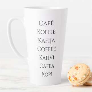 Globale koffie latte mok