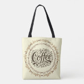 Globale koffiecirkel tote bag (Achterkant)