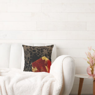 Globale opwarming - Brandend Huis - Abstract Kussen
