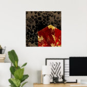 Globale opwarming - Brandend Huis - Abstract Poster (Thuiskantoor)
