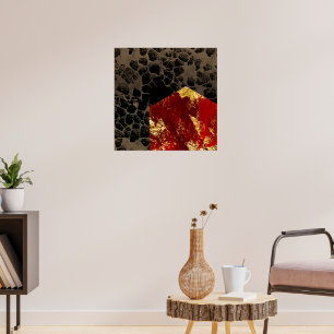 Globale opwarming - Brandend Huis - Abstract Poster
