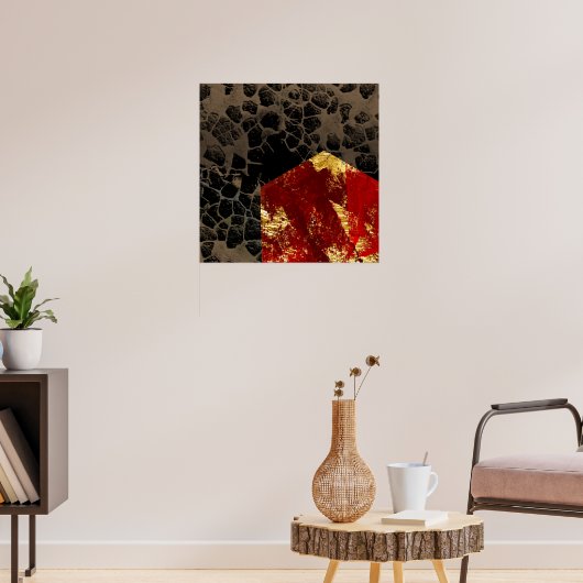 Globale opwarming - Brandend Huis - Abstract Poster (Woonkamer 3)