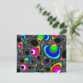 Globale regenboog - Fractal Briefkaart (Staand voorkant)
