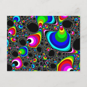 Globale regenboog - Fractal Briefkaart