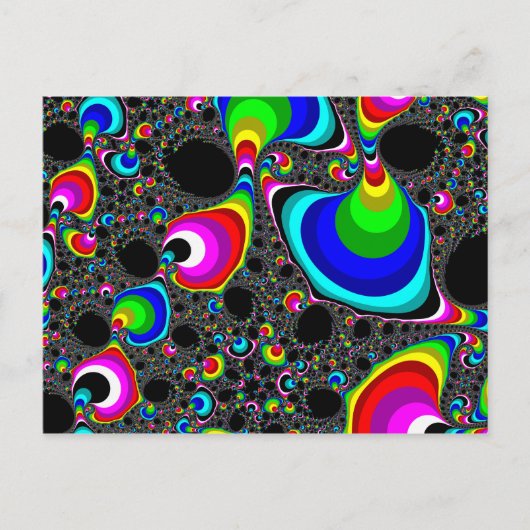 Globale regenboog - Fractal Briefkaart (Voorkant)